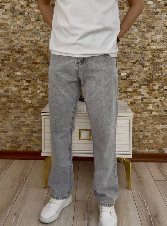 Erkek Baggy Kot Pantolon - Gri